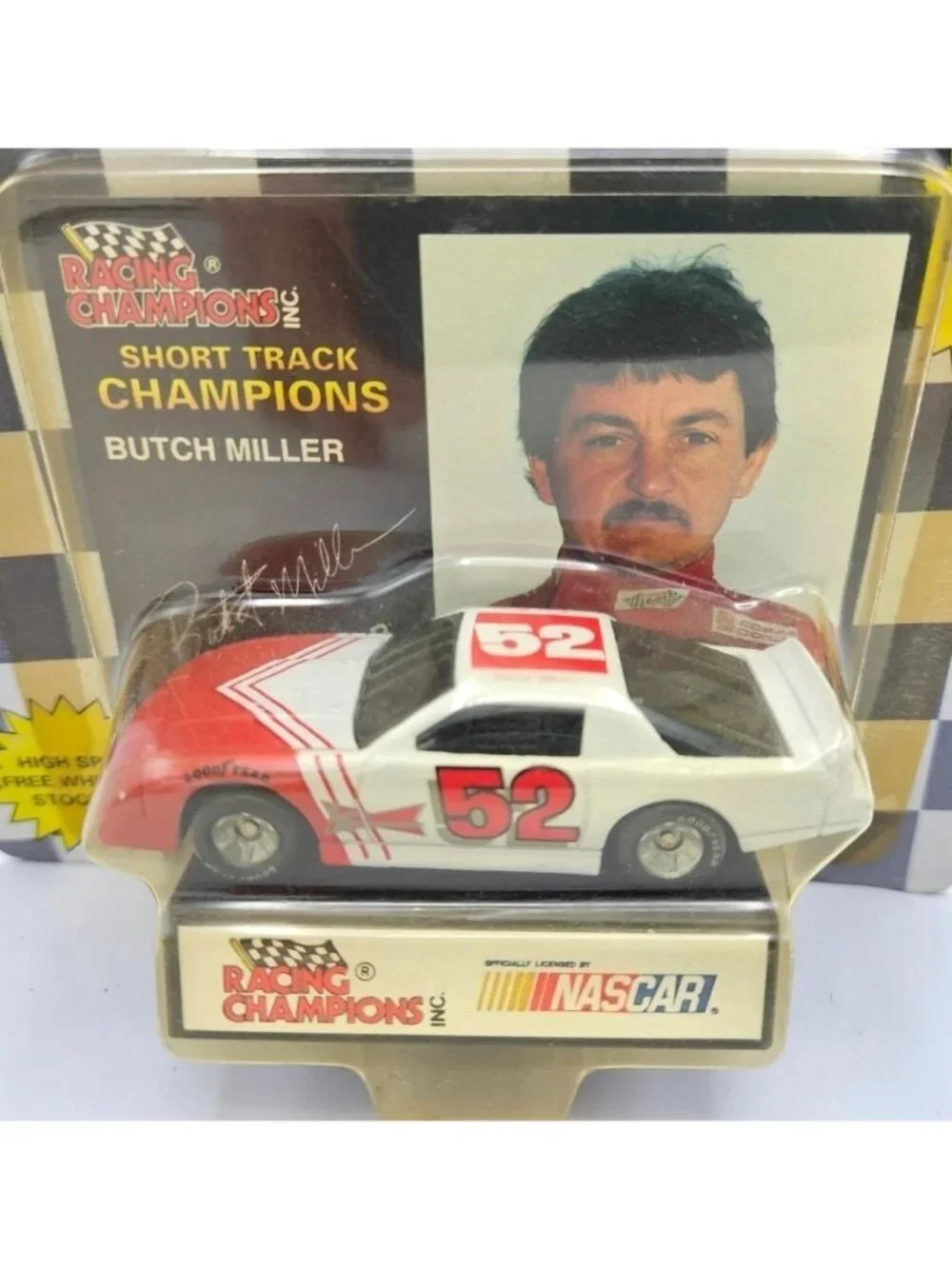 Vintage Die Cast Racing Champions NASCAR Short Track Champions Butch Miller #52